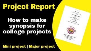 how to make synopsis of project in hindi  mini project  Major project report  Synopsis Writing [upl. by Karlise]