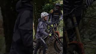 DAN ATHERTON ROB WARNER AND OLLY WILKINS TEST INVISIFRAME AT DYFI mtb athertonbikes dyfibikepark [upl. by Audette]