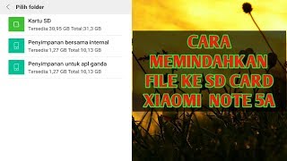 Cara memindahkan file ke sd card Xiaomi note 5a [upl. by Cornew]