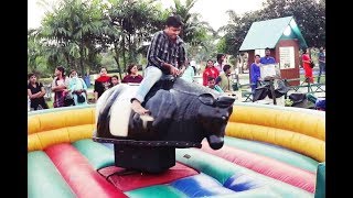 BULL RIDING AT ECO PARK  ECO PARK  KHOZ BANGLA [upl. by Moneta]