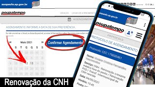 AGENDAMENTO RENOVAÇÃO DA CNH NO DETRAN  ATENDIMENTO PRESENCIAL COMO AGENDAR NO PORTAL POUPATEMPO [upl. by Donelu]