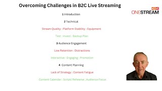 Overcoming Challenges in B2C Live Streaming OneStreamLive [upl. by Niamjneb]