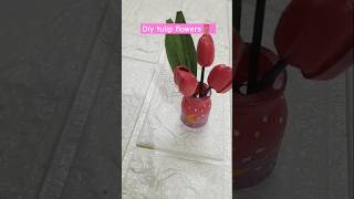 DIY Tulip flower 🌷 youtubeshorts [upl. by Gratt]