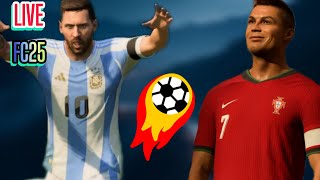 🔴 LIVE ARGENTINA vs PORTUGAL FC25 GAME PLAY shorts football messi [upl. by Namharludba619]