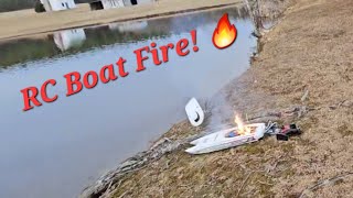 RC Boat Bursts Into Flames [upl. by Lucy]