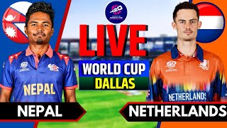 Nepal vs Netherlands T20 Live  Live Score amp Commentary  NEP vs NED Live  T20 World Cup 2024 [upl. by Ahsimik249]