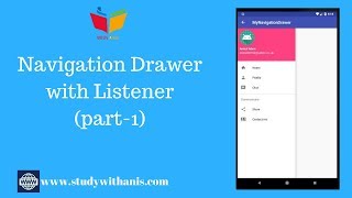 Android Studio Tutorial  NavigationDrawer part1 [upl. by Broida]