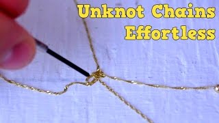 How to UntangleUnknot Gold Chains Easy [upl. by Neral505]