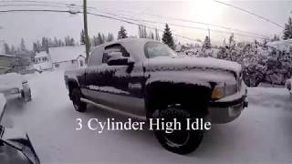 VP44 Cummins Cold Start3 CYLINDER High Idle [upl. by Apeed]