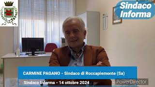 Roccapiemonte SA  Aggiornamenti dal sindaco Pagano 141024 [upl. by Sharl]