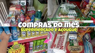 COMPRAS DO MÊS NO SUPERMERCADO🛒🛍️ PARA 3 PESSOAS  VALOR TOTAL [upl. by Atiuqet]