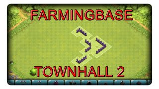 Farmingbase TH2  Clash of Clans  CoC [upl. by Harahs]