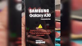 the phone is not running samsung official software how to solve A30 All samsung Phone fix all Error [upl. by Orofselet831]