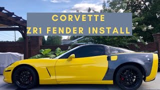 How To  Corvette ZR1 WIDE BODY Rear Fender Fitment Install JampD Corvette kit [upl. by Michelsen]