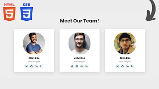 Responsive Our Team Section using HTML amp CSS Grid   No media Queries [upl. by Leyameg]