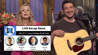 S46 E17  Carey Mulligan  Kid Cudi  Saturday Night Live SNL Stats LIVE Recap Show [upl. by Arley]