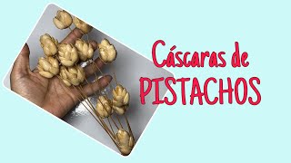 Florecitas con Cascaras de Pistachos para DecorarLittle Flowers with Pistachio Shells to Decorate [upl. by Llewon]