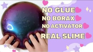 How to make a No glue❌ No borax❌ No activator❌ Slime 💗💗 noglueslime noactivatorslime slime video [upl. by Bull]