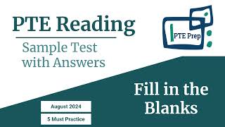 PTE Reading Practice Free Aug 2024  Fill in the Blanks  Sample Test with Answers pte free [upl. by Ennaid]