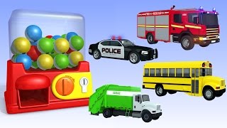 Learning Street Vehicles Names and Sounds for kids with Surprise Eggs Cars and Trucks [upl. by Rhianon]