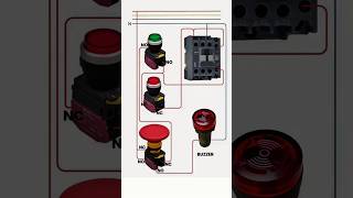 Dol Starter Control Wiring electrical 3d electrician 3dprinting [upl. by Leffert]