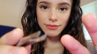 ASMR  Hand Movements 👐 w Voice over👄  Tongue Clicking Pinch amp Pluck Semi inaudible etc [upl. by Drofhsa129]