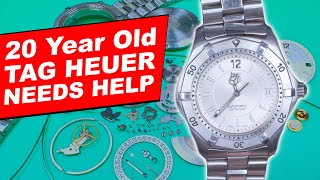 Tag Heuer 2000 20 Years Old  Needs TLC Now  ETA 2824 watch repair tutorial [upl. by Niobe912]