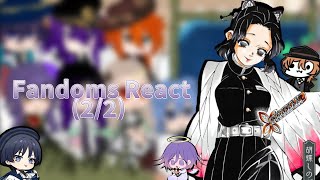 FANDOMS REACT 22 ONS ASSASSINATION CLASSROOM JSHK DANGANRONPA V3 GENSHIN IMPACT BSD KNY [upl. by Rola]