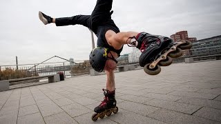 Man Roller Skates Using His Hands [upl. by Fawnia]