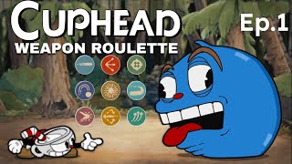 Cuphead but I beat Goopy Le Grande with every weapon [upl. by Ellinad]