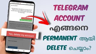 How To Delete Telegram Account Permanently  Malayalam [upl. by Hands]