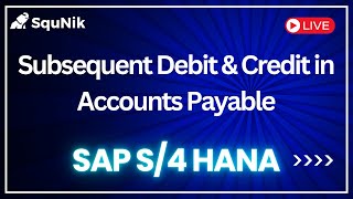 Subsequent Debit amp Credit in SAP S4 HANA SquNik [upl. by Supen]