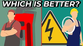 PLUMBER vs ELECTRICIAN Which Is a Better Job [upl. by Bevvy]