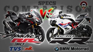 TVS APACHE RR310 vs BMW G 310 RR SPECS COMPARISON [upl. by Izzy]