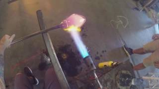 Making a Hand Blown Glass Lamp Shade [upl. by Theone]