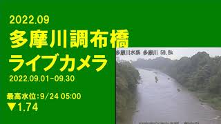 202209 多摩川調布橋ライブカメラタイムラプス [upl. by Etteval]