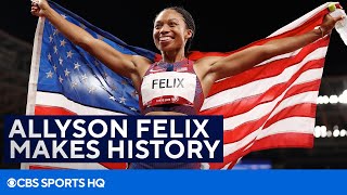 Allyson Felix Wins 10th Medal Ties Carl Lewis Record at the Tokyo Olympics  CBS Sports HQ [upl. by Schiffman745]