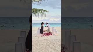 A perfect proposal in paradise cancunproposal engaged [upl. by Noreg]