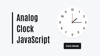 Analog clock HTML CSS JavaScript Project 2025 [upl. by Nikral290]