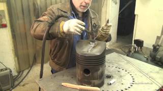 Lanz Bulldog Cast Iron Piston 225mm Tig Welding [upl. by Arym310]