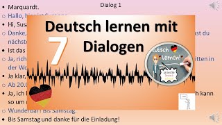 Dialoge A2  B1 Deutsch lernen durch hören 7 [upl. by Goggin]