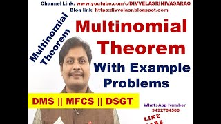 Multinomial Theorem  Multinomial Theorem with Example Problems  Multinomial  DMS  MFCS [upl. by Hilda]