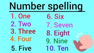 One to ten number spelling। One to ten number spelling for kids। number spelling। [upl. by Alicea]