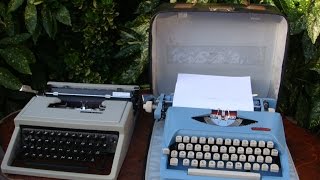 2 Vintage Typewriter One Olivetti Dora Typewriter With Damage Caseamp Royal [upl. by Leakcim]