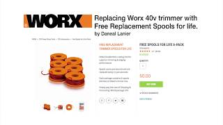 Worx trimmer spool change [upl. by Dardani]