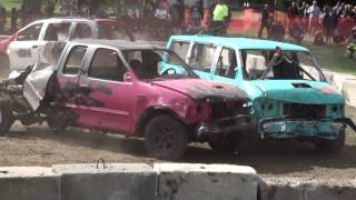 Petrolia Fair Demolition Derby 2015  Free 4 All [upl. by Tutt]