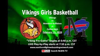 Colfax Viking Girls Basketball vs Mondovi Buffaloes [upl. by Lechar602]