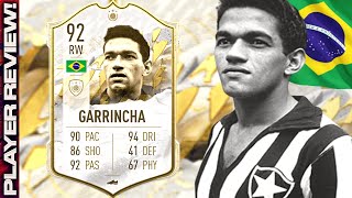 FIFA 22 MID ICON GARRINCHA PLAYER REVIEW  92 MID ICON GARRINCHA REVIEW  FIFA 22 ULTIMATE TEAM [upl. by Notnelc603]