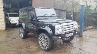 Land rover defender 90 td5 fitted with accuair air suspension at Alpine Restorations [upl. by Earehc]