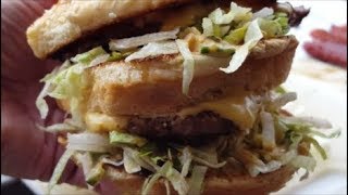 CUBE STEAK BURGERS ON THE BLACKSTONE GRIDDLE [upl. by Rossy73]